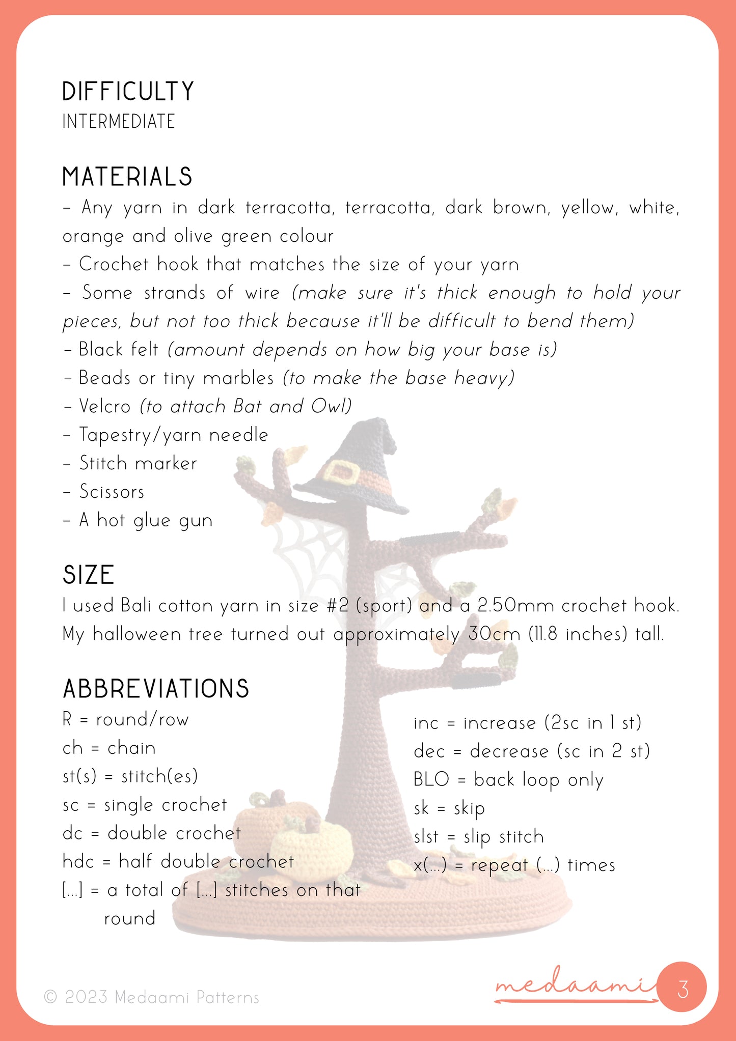 BUNDLE | Halloween Tree Set Amigurumi Patterns