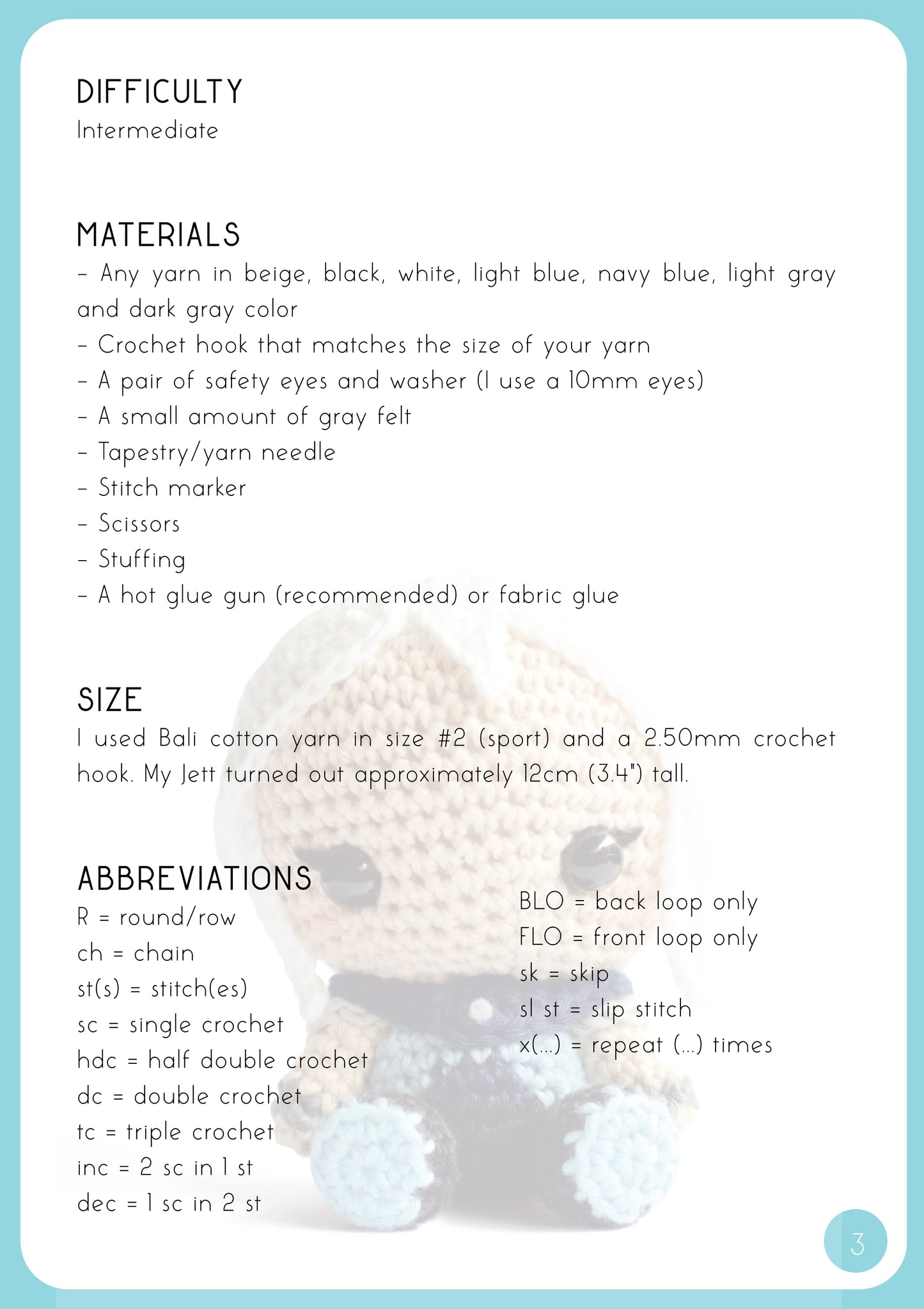 Jett Valorant Agent Amigurumi Pattern