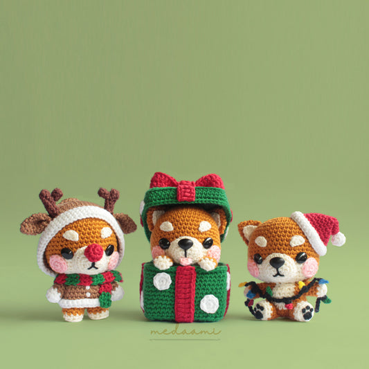 BUNDLE | Christmas Shiba Inu Amigurumi Patterns