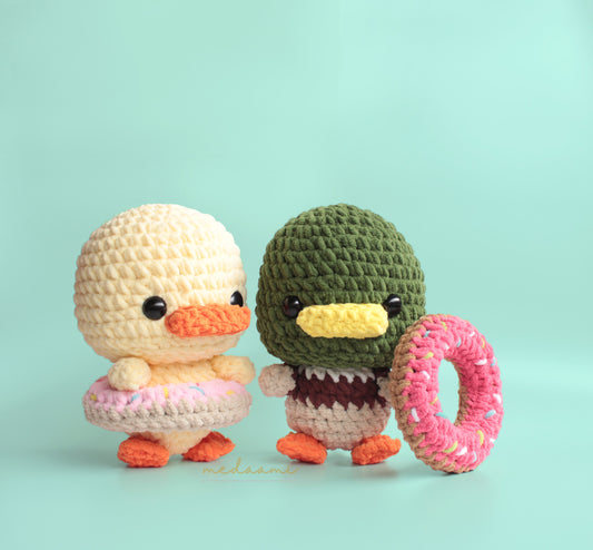 Chunky Ducks in Donuts Amigurumi Pattern