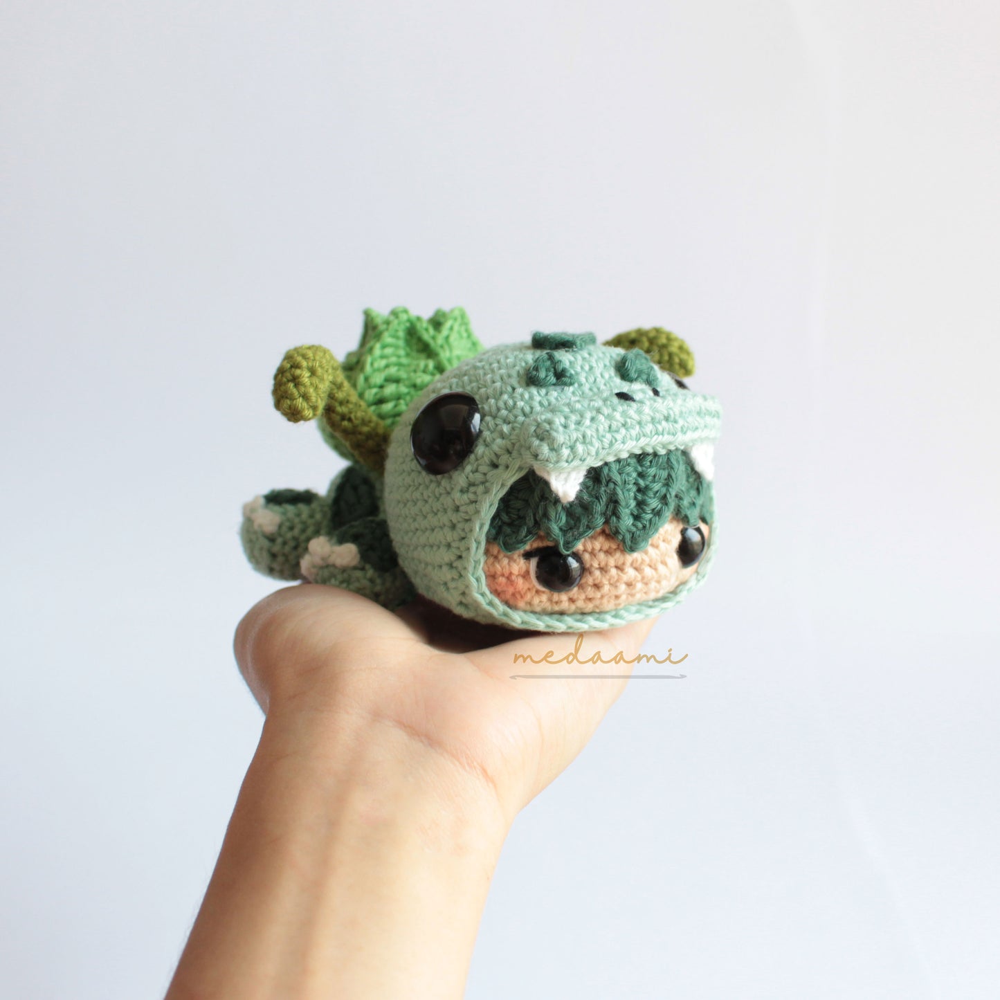 Plant Dino Costume Boy Bulbasaur inspired Amigurumi