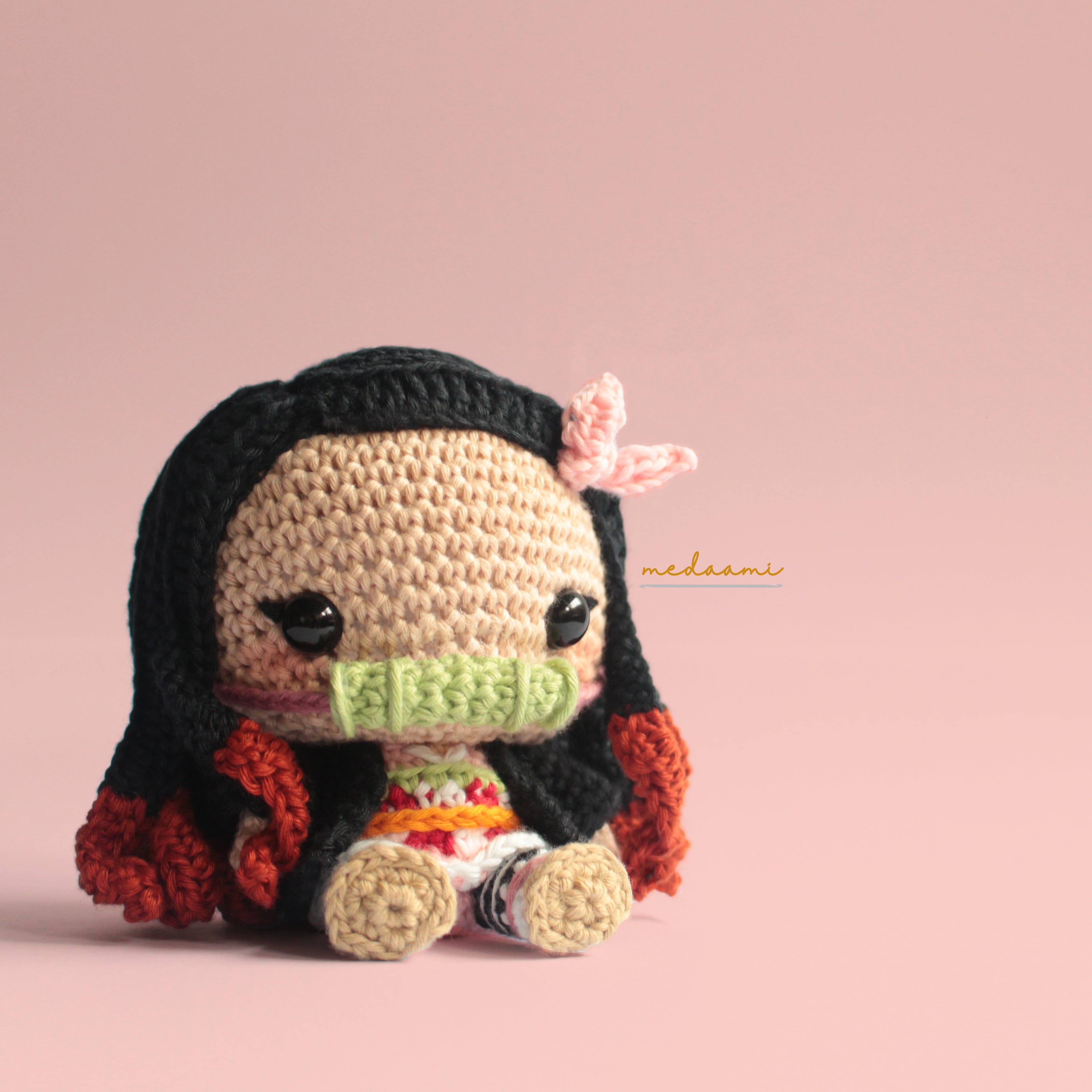 Nezuko Demon Slayer Amigurumi Crochet Doll Pattern – Medaami Patterns