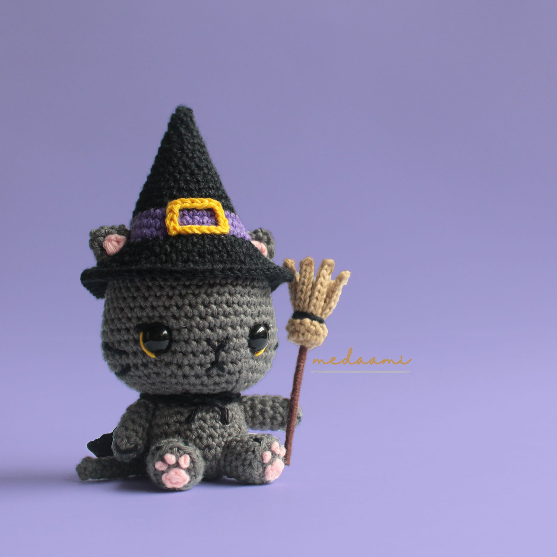 Halloween Witch Cat Amigurumi Crochet Doll Pattern – Medaami Patterns
