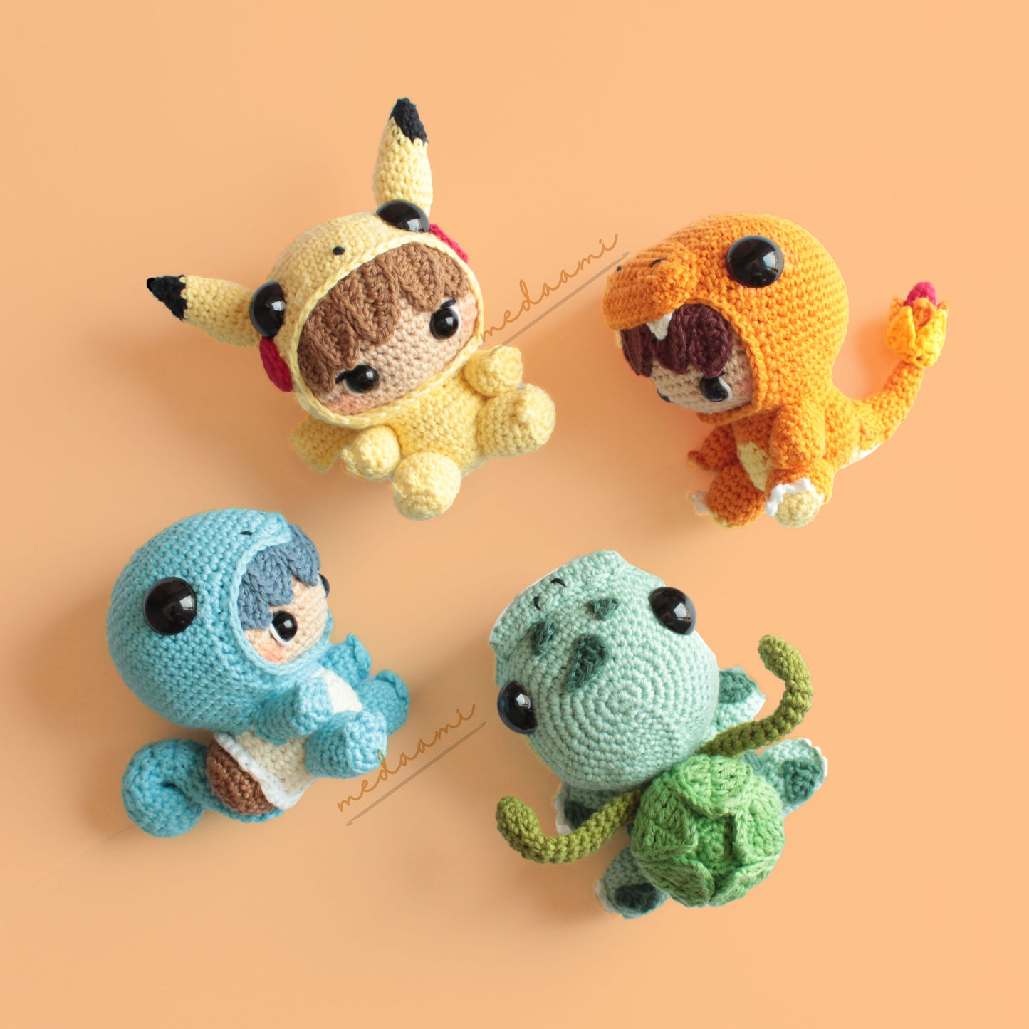 BUNDLE | Pocket Costume Boys Pokemon inspired Amigurumi