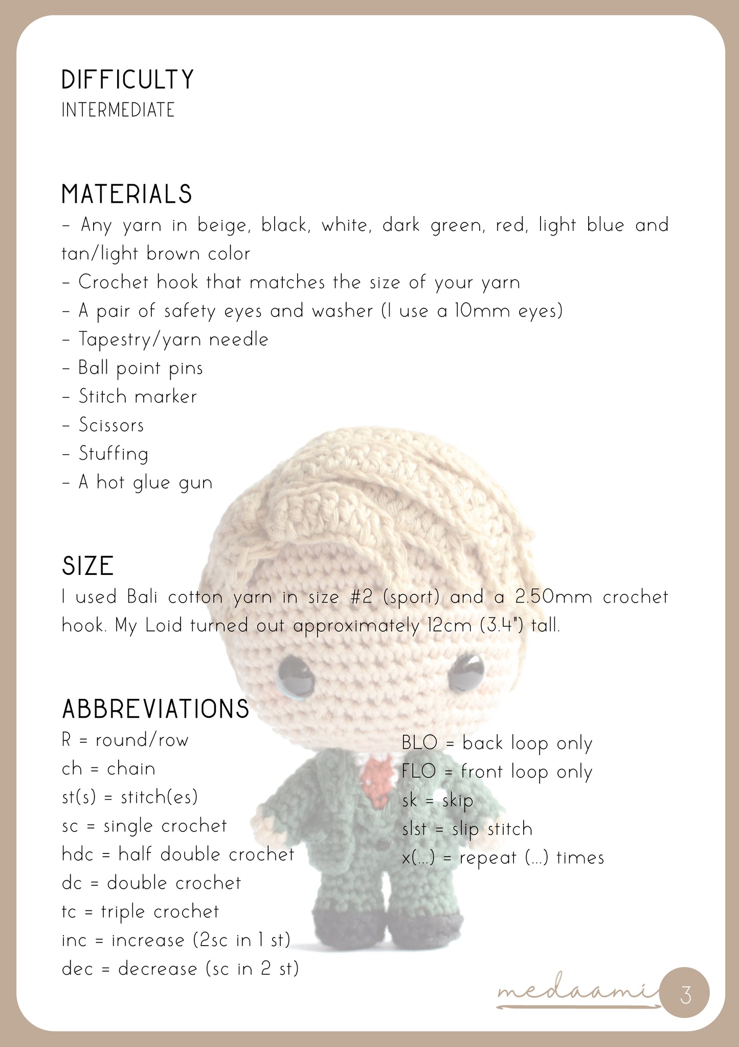 Loid Forger Spy x Family Amigurumi Pattern