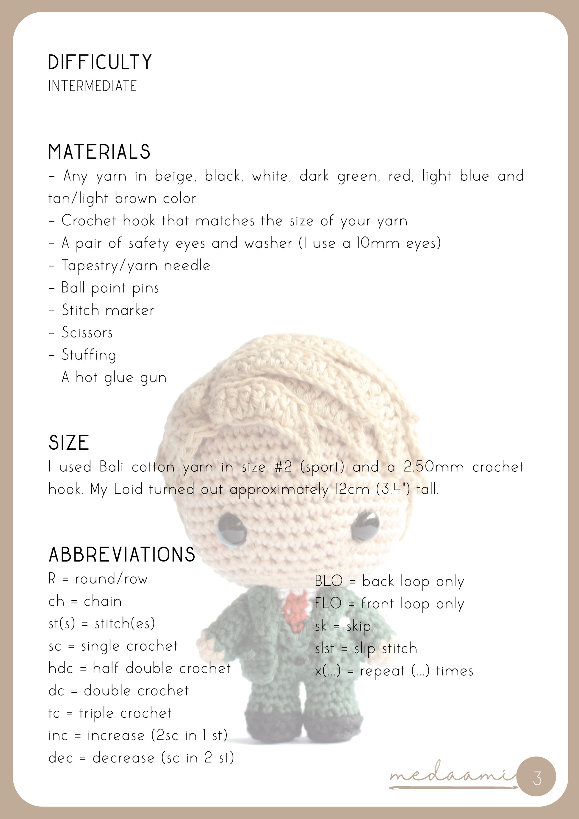 Loid Forger Spy x Family Amigurumi Crochet Doll Pattern – Medaami Patterns