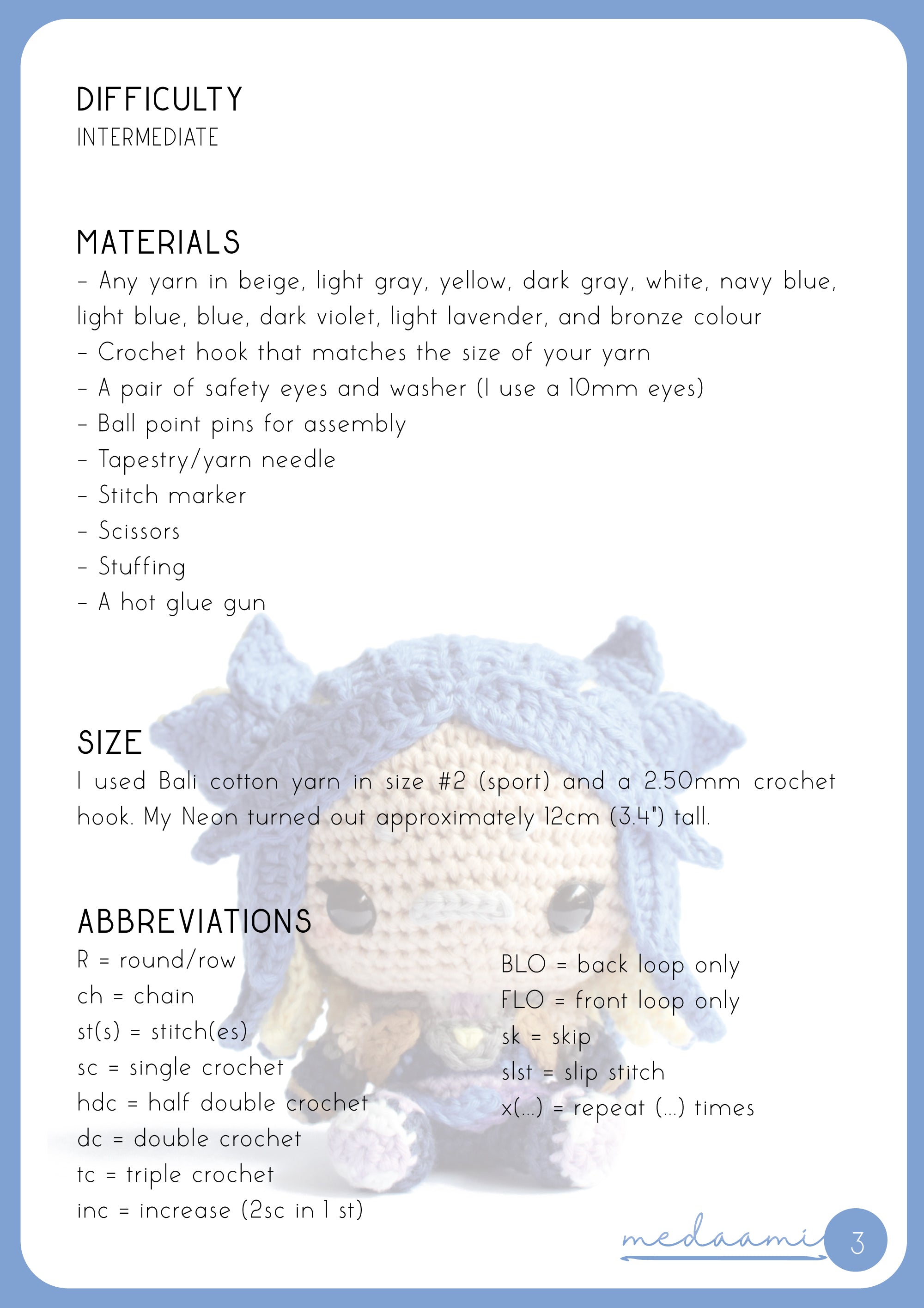 Neon Valorant Agent Amigurumi Crochet Doll Pattern – Medaami Patterns