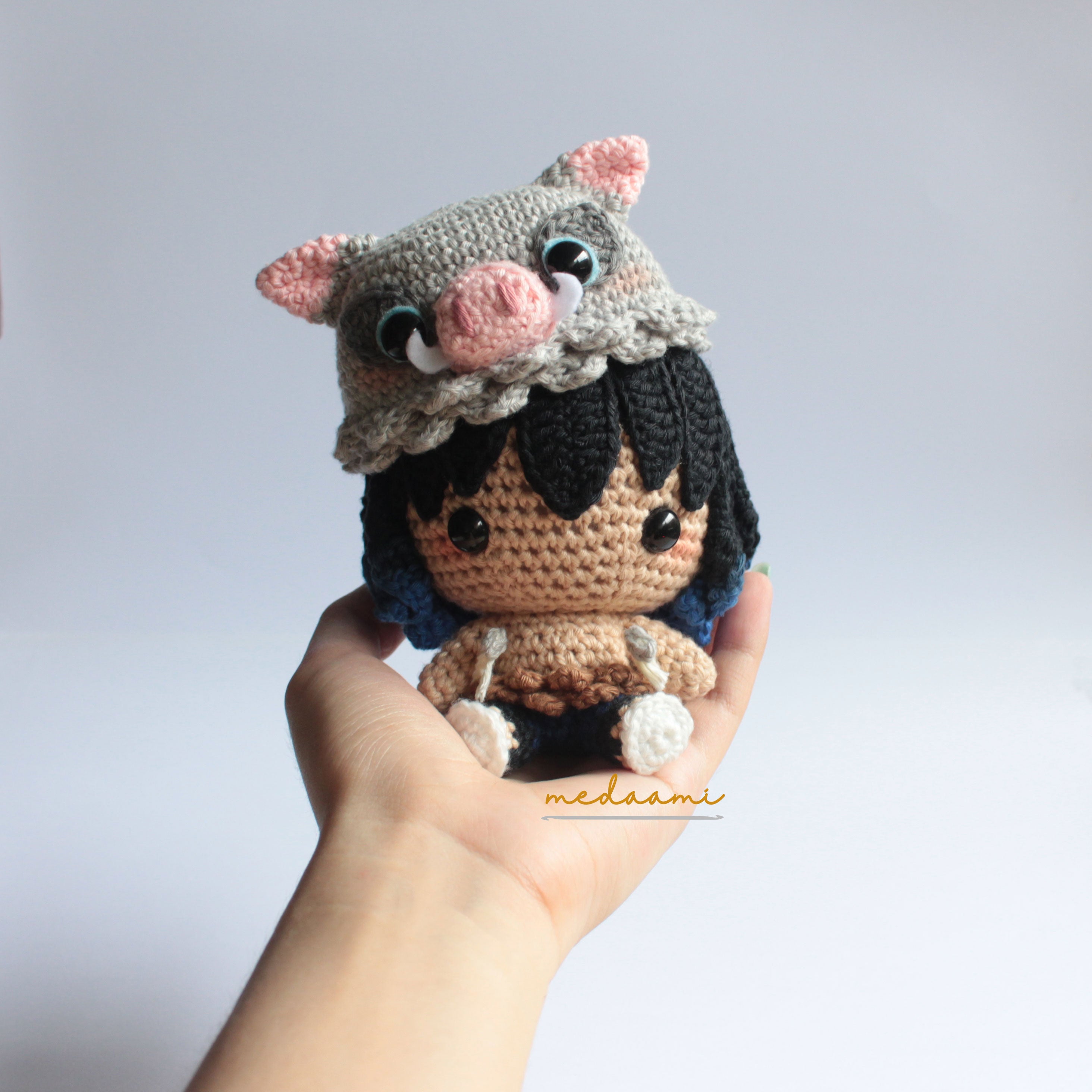 Inosuke Demon Slayer Amigurumi Crochet Doll Pattern Medaami Patterns