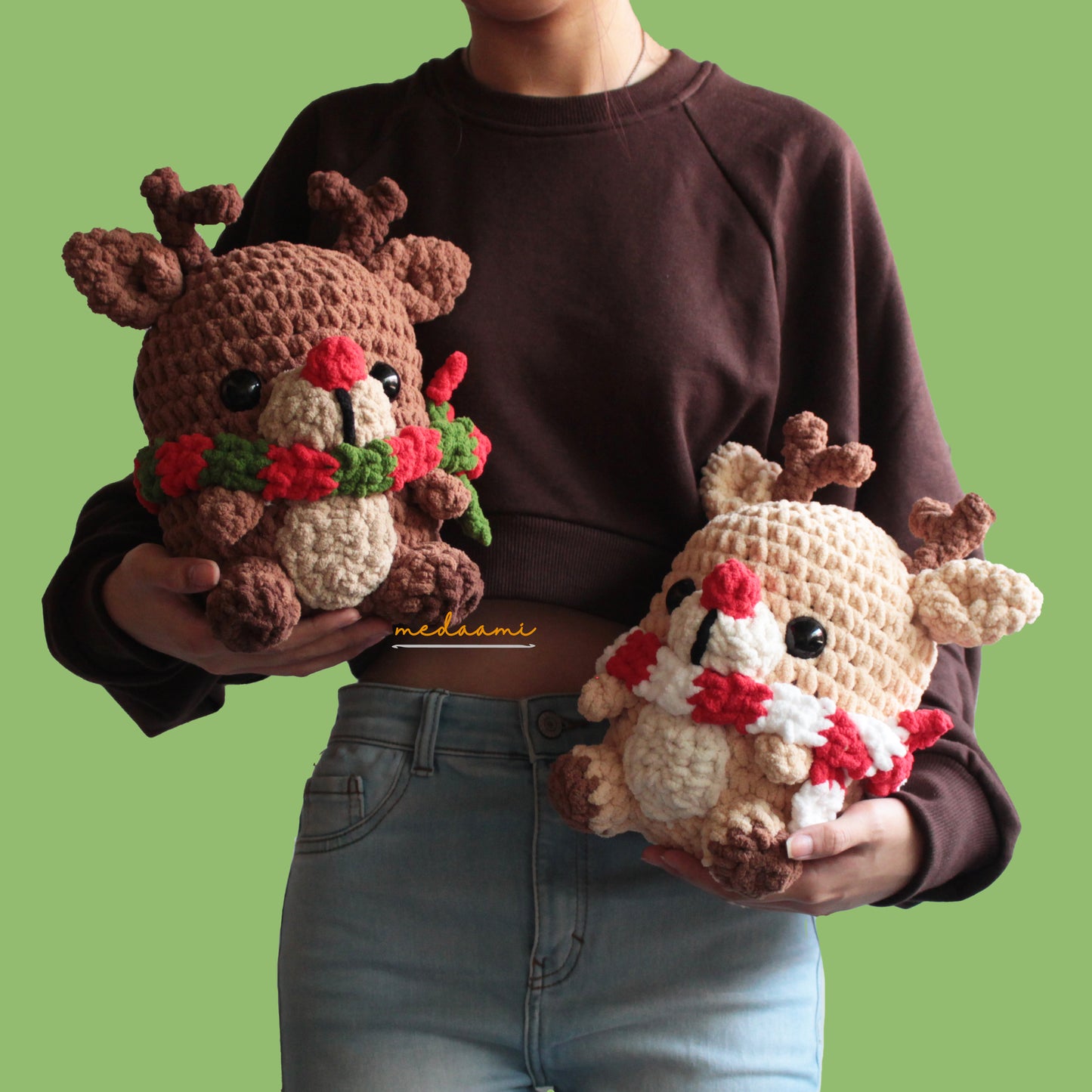 Christmas Chunky Reindeer Amigurumi Pattern