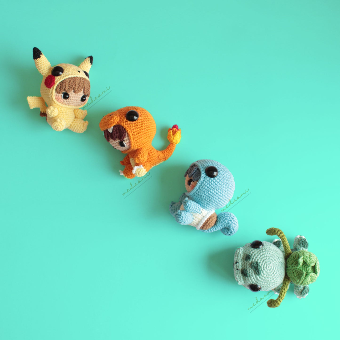 BUNDLE | Pocket Costume Boys Pokemon inspired Amigurumi