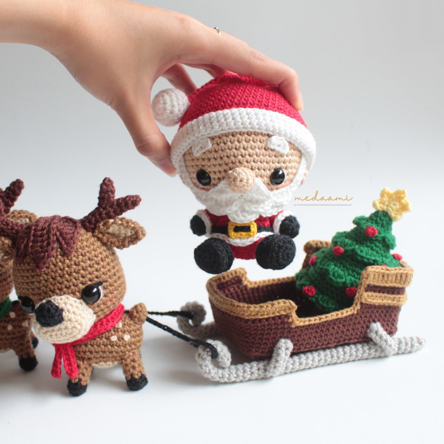 BUNDLE | Christmas Santa and Reindeers Set Amigurumi Patterns