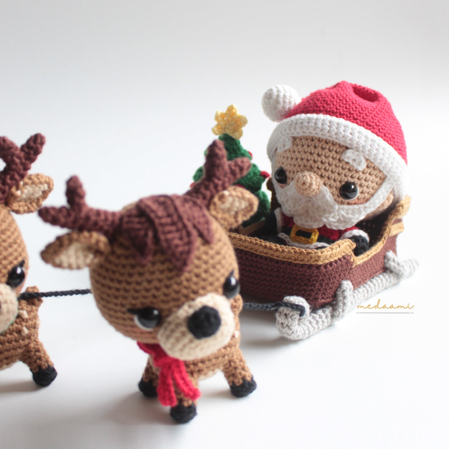 BUNDLE | Christmas Santa and Reindeers Set Amigurumi Patterns