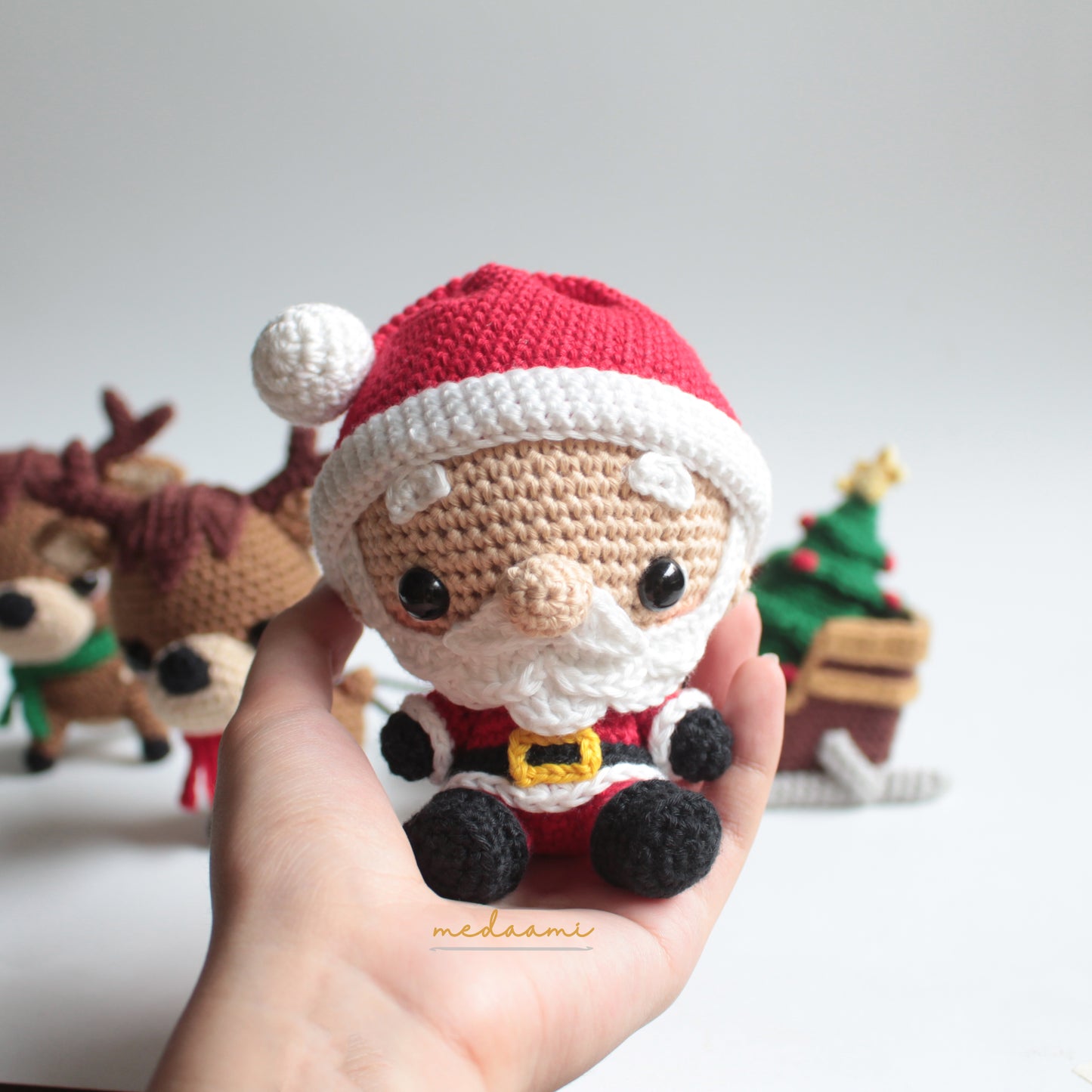 BUNDLE | Christmas Santa and Reindeers Set Amigurumi Patterns