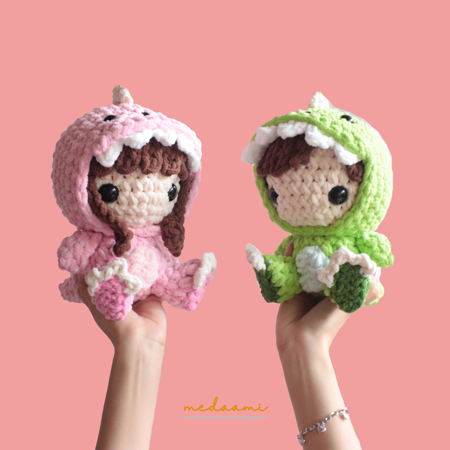 Chunky Dino Couple Amigurumi Pattern