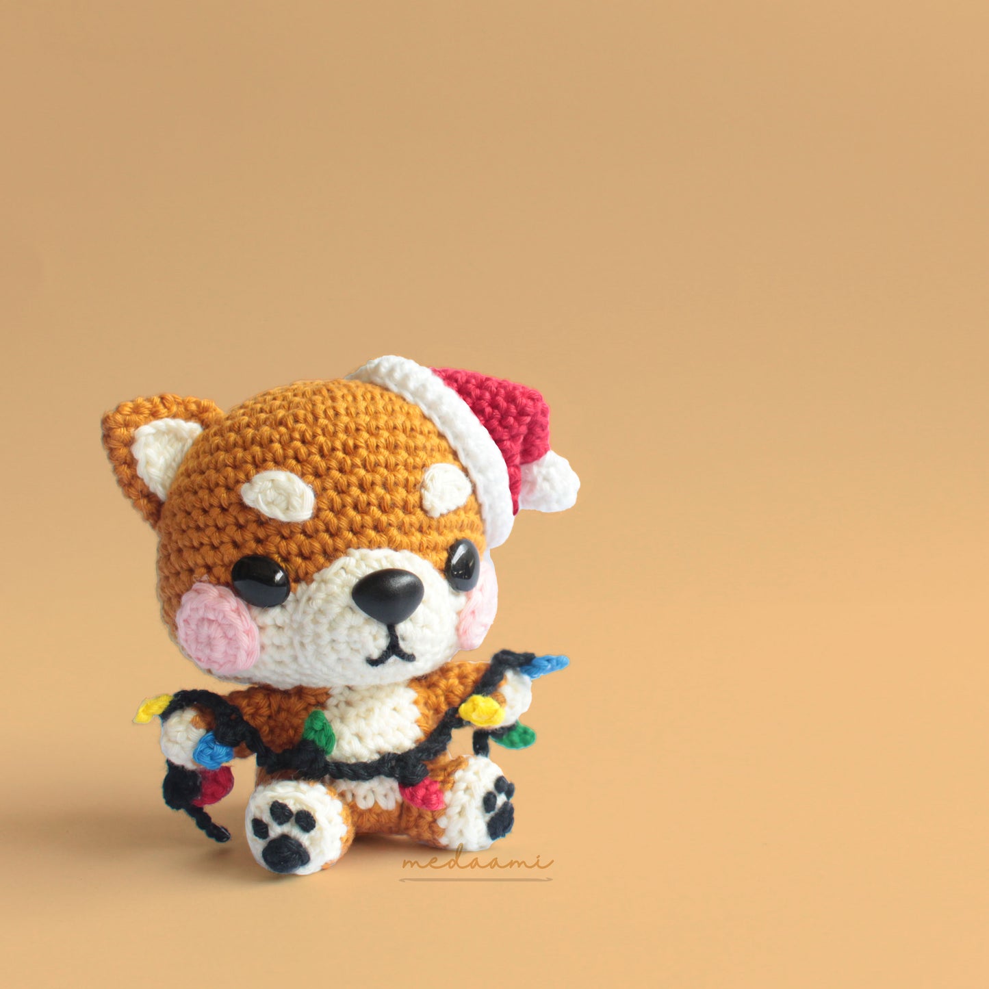 Christmas Lights Shiba Inu Amigurumi Pattern