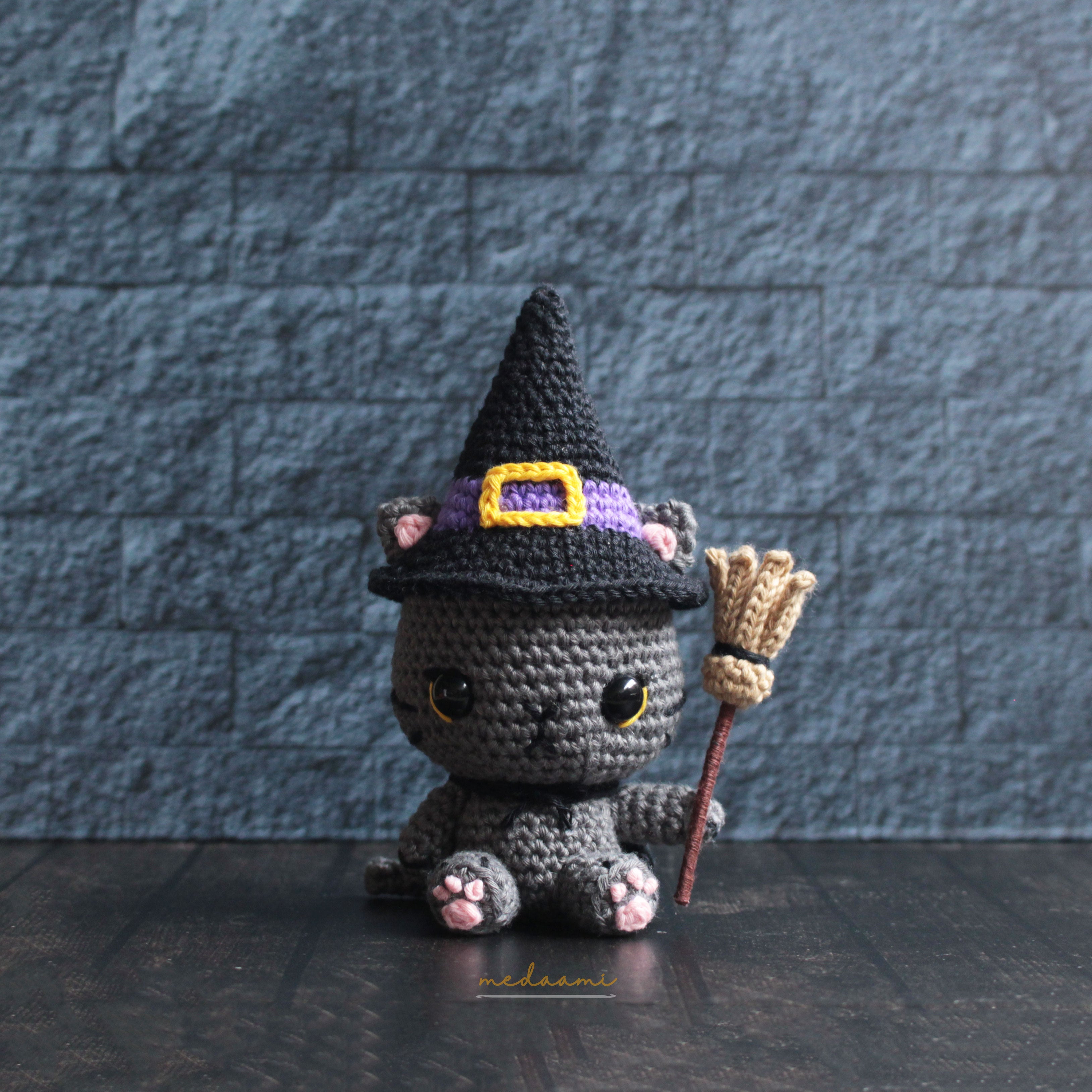 Amigurumi deals Witch and Black Cat Set