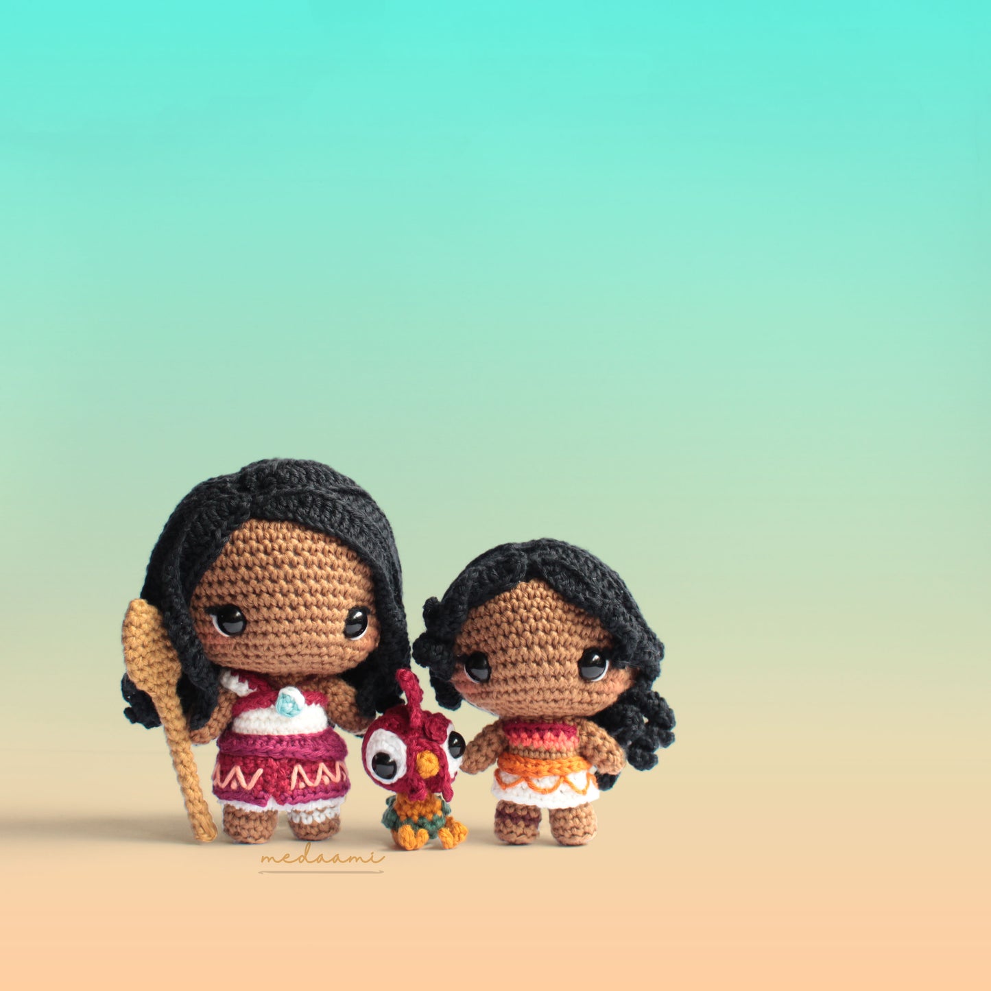 Moana Amigurumi Pattern (Bonus : Simea and Heihei)